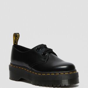 Dr. Martens Black Platform Oxford Shoes Holly Size 9 Women’s Chunky Grunge Alt